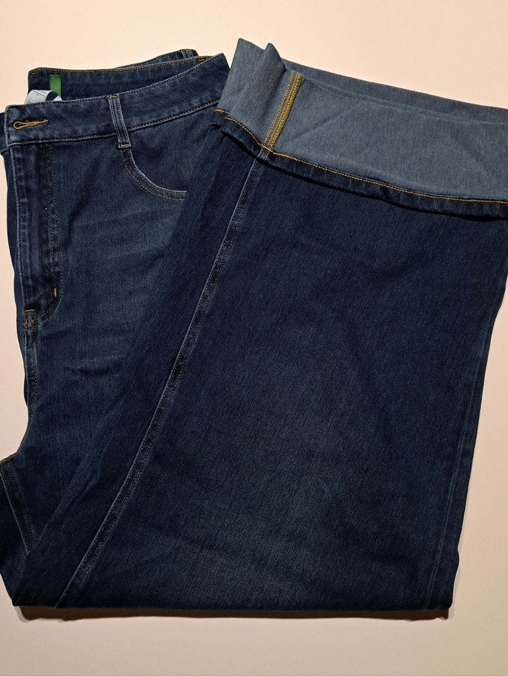 Dark Wash Blue Denim Jeans Halara Xl Wide Leg